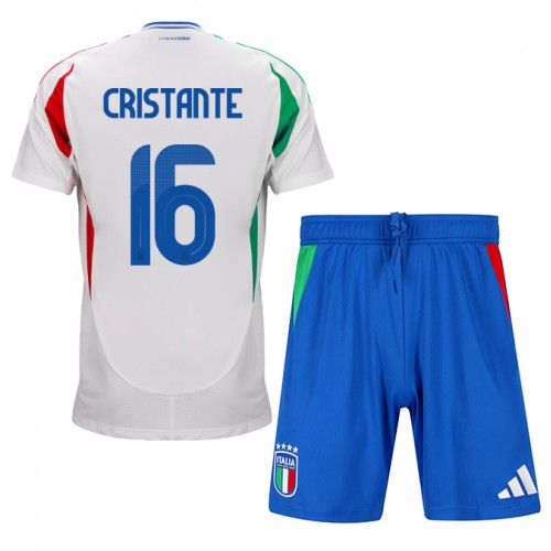 Fotballdrakt Barn Italia Bryan Cristante #16 Bortedraktsett EM 2024 Kortermet (+ Korte bukser)